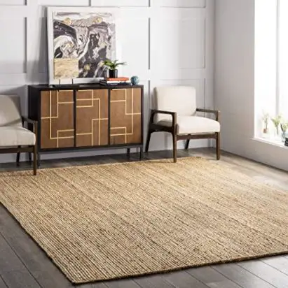 Different Types of Rugs: Hand Woven Farmhouse Jute Area Rug